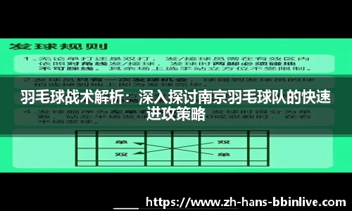 羽毛球战术解析：深入探讨南京羽毛球队的快速进攻策略